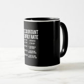 Spaß "Funny Accountant Stundensatz Accounting CPA" Tasse (VorderseiteRechts)