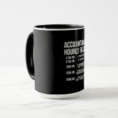 Spaß "Funny Accountant Stundensatz Accounting CPA" Tasse (Vorderseite Links)