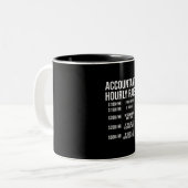 Spaß "Funny Accountant Stundensatz Accounting CPA" Zweifarbige Tasse (Vorderseite Links)