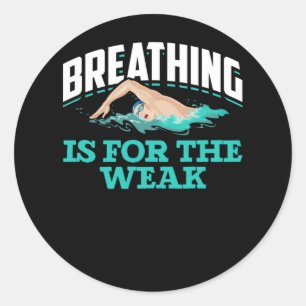 Spaß Funny Swimmer Runder Aufkleber