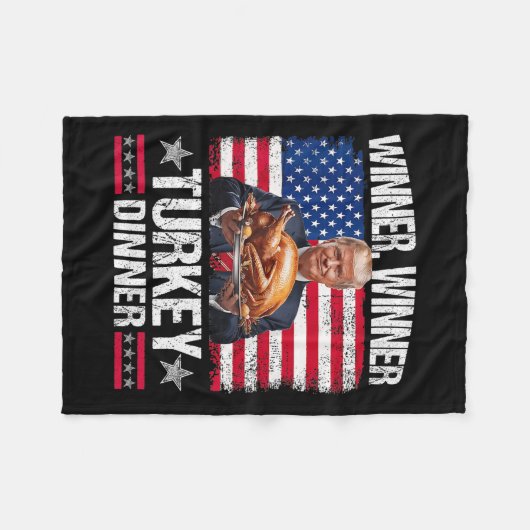 Spaß Funny Trump Gewinner Fleecedecke (Vorderseite (Horizontal))