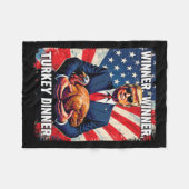 Spaß Funny Trump Gewinner Türkei Abendessen als Fleecedecke (Vorderseite (Horizontal))