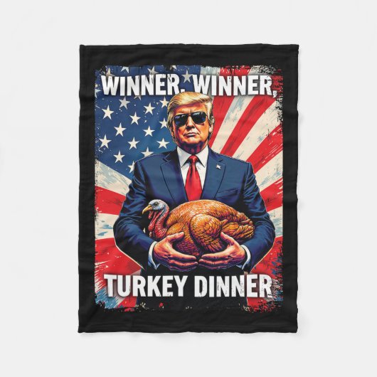 Spaß Funny Trump Gewinner Türkei Abendessen als Fleecedecke (Vorderseite)