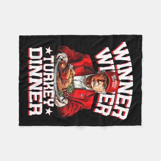 Spaß Funny Trump Gewinner Türkei Abendessen als Fleecedecke (Vorderseite (Horizontal))