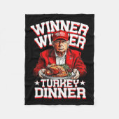 Spaß Funny Trump Gewinner Türkei Abendessen als Fleecedecke (Vorderseite)