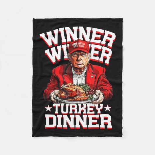 Spaß Funny Trump Gewinner Türkei Abendessen als Fleecedecke (Vorderseite)