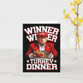 Spaß Funny Trump Gewinner Türkei Abendessen als Karte (Gelbe Blume)