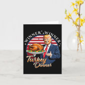 Spaß Funny Trump Gewinner Türkei Abendessen als Karte (Gelbe Blume)