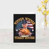 Spaß Funny Trump Gewinner Türkei Abendessen als Karte (Gelbe Blume)