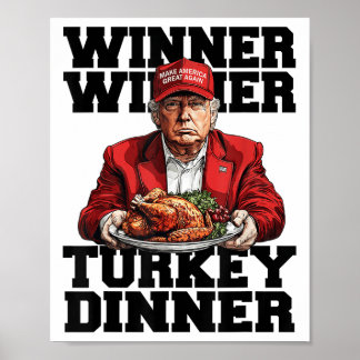Spaß Funny Trump Gewinner Türkei Abendessen als Poster