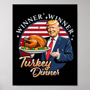 Spaß Funny Trump Gewinner Türkei Abendessen als Poster