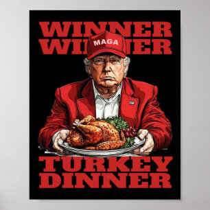 Spaß Funny Trump Gewinner Türkei Abendessen als Poster