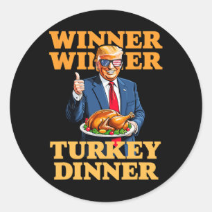 Spaß Funny Trump Gewinner Türkei Abendessen als Runder Aufkleber