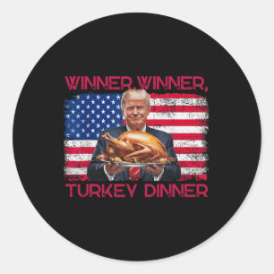 Spaß Funny Trump Gewinner Türkei Abendessen als Runder Aufkleber