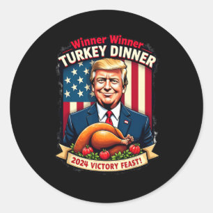 Spaß Funny Trump Gewinner Türkei Abendessen als Runder Aufkleber