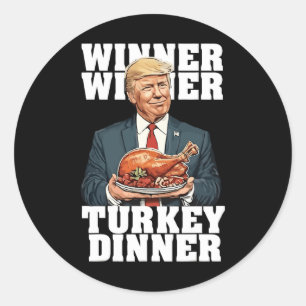 Spaß Funny Trump Gewinner Türkei Abendessen als Runder Aufkleber
