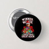 Spaß Funny Trump Gewinner Weihnachts-Gewinner Groß Button (Vorne & Hinten)