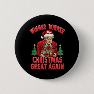 Spaß Funny Trump Gewinner Weihnachts-Gewinner Groß Button