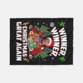 Spaß Funny Trump Gewinner Weihnachts-Gewinner Groß Fleecedecke (Vorderseite (Horizontal))