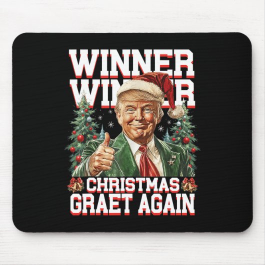 Spaß Funny Trump Gewinner Weihnachts-Gewinner Groß Mousepad (Vorne)