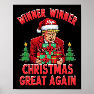 Spaß Funny Trump Gewinner Weihnachts-Gewinner Groß Poster