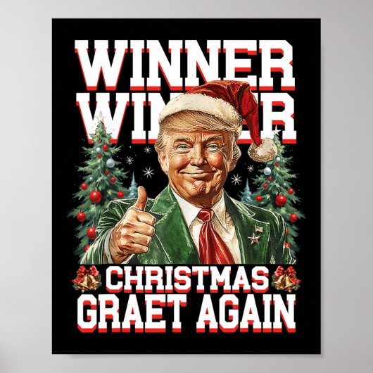 Spaß Funny Trump Gewinner Weihnachts-Gewinner Groß Poster (Vorne)