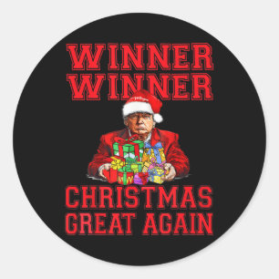Spaß Funny Trump Gewinner Weihnachts-Gewinner Groß Runder Aufkleber