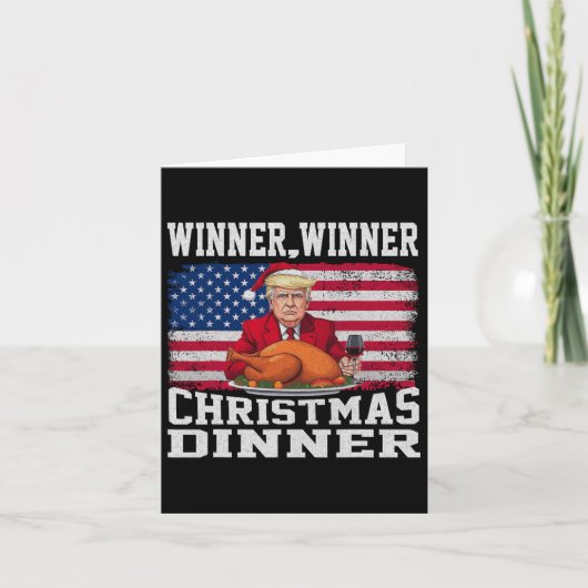 Spaß Funny Trump Gewinner Weihnachtsessen Gewinner Karte (Vorderseite)