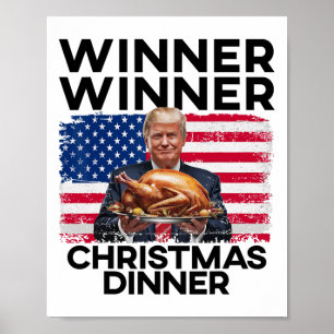 Spaß Funny Trump Gewinner Weihnachtsessen Gewinner Poster