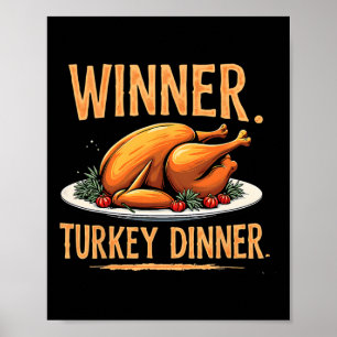 Spaß Funny Turkey Gewinner Gewinner Türkei Abendes Poster