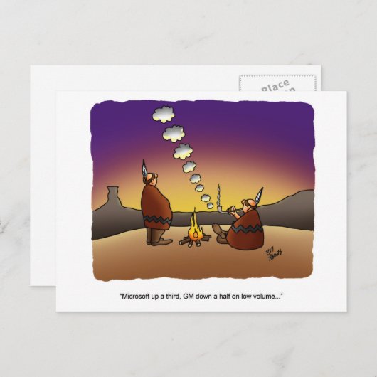 Spaß für Aktienmärkte Postkarte (Vorne/Hinten)