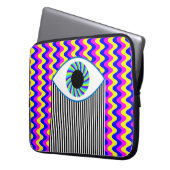 Spaß für alle Augen digitale Kunst mit mehrfarbige Laptopschutzhülle (Vorderseite Links)