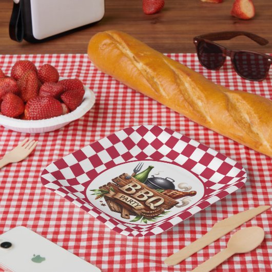 Spaß für alle GRILLEN Party Pappteller (Picknick)
