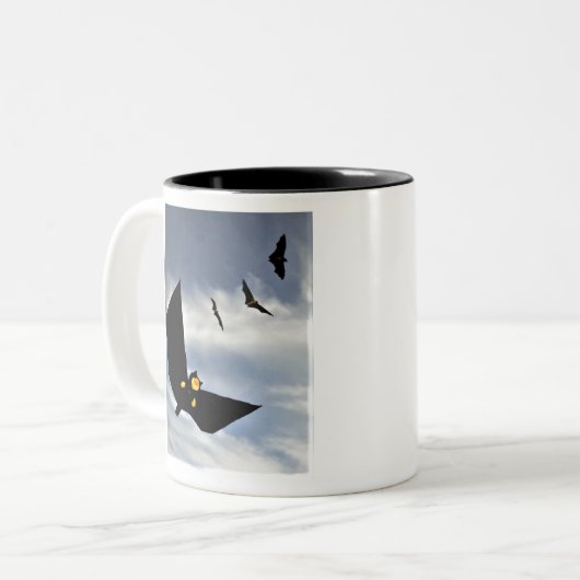 Spaß für Bat-Fans Zweifarbige Tasse (Vorderseite Links)