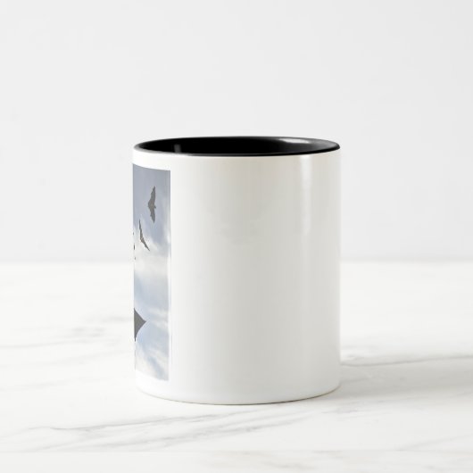 Spaß für Bat-Fans Zweifarbige Tasse (Mittel)