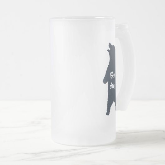 Spaß für benutzerdefinierte Typografie Mattglas Bierglas (VorderseiteRechts)