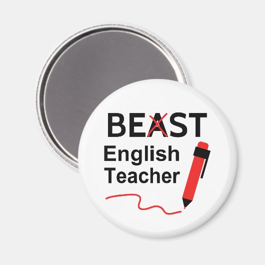 Spaß für Bestie oder beste Englischlehrerin Magnet (Vorderseite/Rückseite)