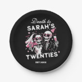 Spaß für den eigenen Tod zu Ihrer zwanzigjährigen Pappteller (Vorderseite)