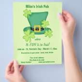Spaß für die irische St. Patrick's Business-Werbea Flyer (Hand)