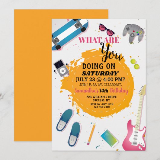 Spaß für die junge Einladung (Vorne/Hinten)