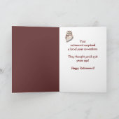 Spaß für die Ruhestandszeit mit Niedlicher Aquarel Karte (Innenseite)