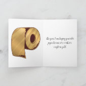 Spaß für die Toilettenpapier für das Goldene Jubil Karte (Innenseite)