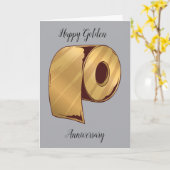 Spaß für die Toilettenpapier für das Goldene Jubil Karte (Gelbe Blume)