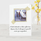 Spaß für Flachreifen Karte (Gelbe Blume)