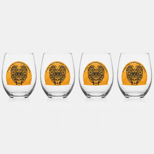 Spaß für jeden Patienten einzeln Weinglas Ohne Stiel (Vorderseite)