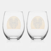 Spaß für jeden Patienten einzeln Weinglas Ohne Stiel (Rückseite)