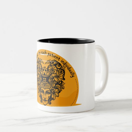 Spaß für jeden Patienten einzeln Zweifarbige Tasse (VorderseiteRechts)