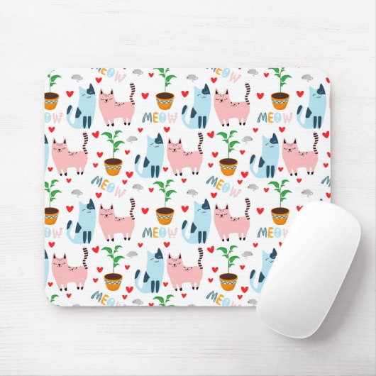 Spaß für Katzen und Mäuse mit Herz Mousepad (Mit Mouse)