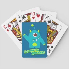 Spaß für Kinder Alien in Friedensspielkarten Spielkarten