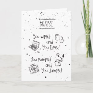 Spaß für Krankenversicherung - Funny Hand gezogen Karte